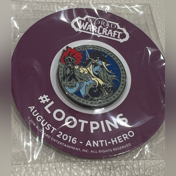 NWT 2016 LootCrate Exclusive World Of Warcraft Anti-Hero Sylvanas Collector Pin - Picture 4 of 4